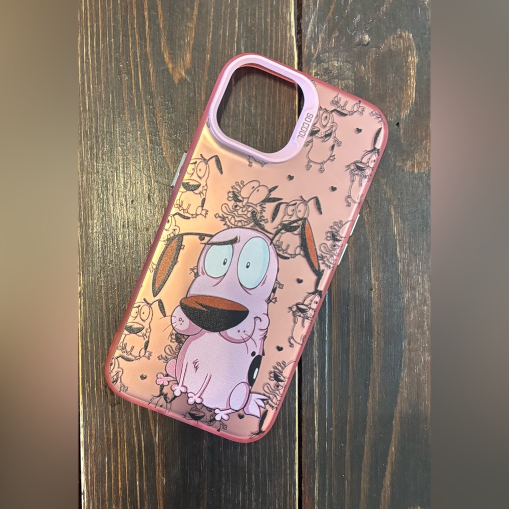 iPhone 15 Cartoon Network Nostalgic Courage the Cowardly Dog phone case